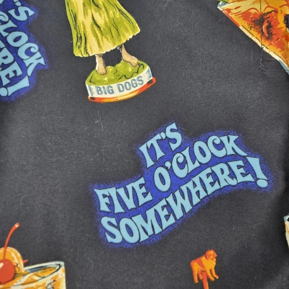 Big Dogs Blue Swim Trunks Board Short Men Size S It's 5 O'clock Somewhere Beer‎